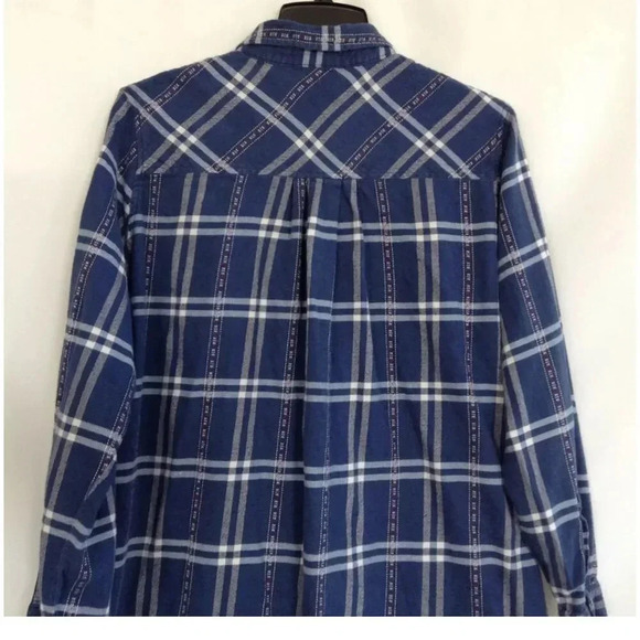 BDG Women's  Petite Blue Plaid Flannel Button-Up Shirt Size SP - Picture 8 of 8